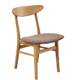实木餐椅休闲椅子 田园风格咖啡椅 现代时尚布艺水曲柳餐椅书椅