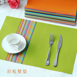 彩虹欧式餐垫隔热垫PVC西餐垫桌垫创意餐布防滑防烫垫盘碗垫子