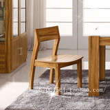 新红阳正品家具简约餐椅红橡木色书桌椅子办公椅实木颗粒原木色15
