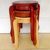 实木全橡木仿古凳宜家餐凳方凳 时尚防变形凳子艺术凳可叠加圆凳