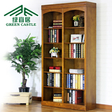 绿宜居美式简易实木书柜子书架简约现代自由组合柜组装创意陈列柜