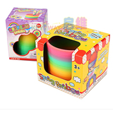 少儿彩虹圈 叠叠乐 塑料弹簧圈 儿童益智玩具批发 盒装精装 礼物