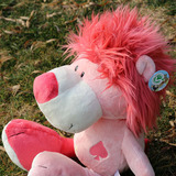 新年礼物NICI正版粉红色扑克系列 狮子公仔送女友可爱儿童玩具 毛