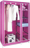定制衣柜布套新款韩版双门铁管加强型组合简易衣柜外罩 不含架子