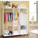 韩式衣橱成人简易衣柜衣架儿童挂衣柜现代开放式彩色可移动无门