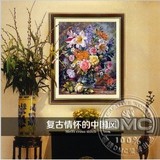 精准印花DMC十字绣 新款 客厅大幅花卉油画系列 威廉姆斯的花