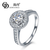 简丹采用施华洛世奇元素925银戒指女韩版时尚首饰品婚戒女友礼物
