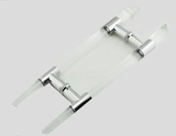 水晶拉手安装阳台淋浴房办公室无框钢化玻璃门木门型号604可定做