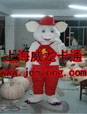 上海大头娃娃道具服装表演服装动漫服装卡通人偶服装红帽猪