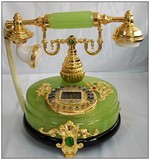玉石高档别墅 欧式电话 座机电话机 时尚复古电话 田园仿古电话