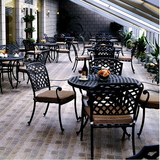欧式铁艺桌椅组合三件套装户外阳台休闲庭院茶几简约时尚餐桌椅子