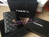 欧洲代购 Chanel 经典款菱格纹 中长款对折钱包/皮夹