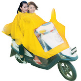 双人带反光镜罩电动车摩托车雨衣雨披加大加长厚