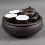 便携式套装茶具 迷你紫砂旅行茶具 6件套 茶壶茶杯茶海茶盘特价