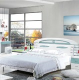 千百度家具现代简约板式床1.8米双人床 气动高箱床储物钢琴烤漆床
