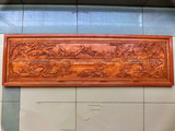 东阳木雕 浮雕山水画 中式实木挂件客厅沙发电视背影墙壁装饰 200