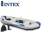 INTEX加厚三人充气船冲锋舟橡皮艇皮划艇3人船钓鱼船68378