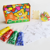 卡乐优儿童手指画四色迷你创意礼盒装 儿童益智早教必备手指画！