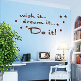 包邮有梦想 英文字母励志公司办公室装饰教室装饰书房宿舍墙贴纸