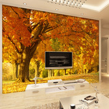 惠雅居大型壁画墙画客厅沙发卧室壁纸电视背景墙纸树林风景141