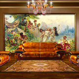 欧式油画人物大型壁画卧室客厅电视背景墙纸KTV酒店宾馆壁纸舞姿