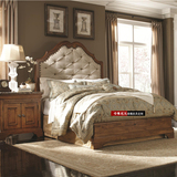 美式古典卧室纯实木床软包床双人床欧式拉扣软体床布艺床大床定制