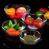 菲内克斯 透明圆形钢化玻璃碗水果沙拉碗 烤箱微波炉专用碗 套装