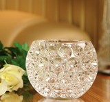 欧式水晶花瓶透明玻璃现代时尚简约家居饰品客厅餐桌摆件圆球花器