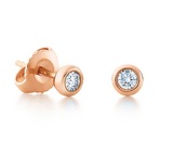 [美国正品代购]Tiffany Elsa 18K玫瑰金钻石耳钉耳环 明星同款