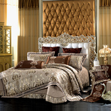 欧式高档样板房间奢华婚庆床上用品 家纺床盖四六八十多件套XJ0