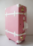 特价韩国复古可爱女拉杆箱旅行李箱包密码皮箱子母粉白22寸24寸包