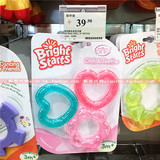 香港代购 美国Bright Starts爱心花朵冷水软牙胶 婴儿磨牙 3个装