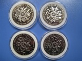 马恩岛1980年奥运会纪念币4枚套原盒精致装