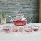 包邮玻璃茶具套装透明普洱功夫整套花草茶具泡花茶壶过滤加厚茶杯