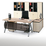 简约现代钢木转角 老板桌主管办公桌 大班桌大班台带柜1.8米GJ-09