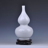 景德镇陶瓷花瓶 白色仿古冰片裂纹釉葫芦 装饰工艺品客厅摆件礼品