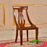 特价欧式实木餐椅餐厅酒店会所雕花实木家具时尚简约美式实木椅子