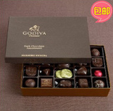 元旦礼品美国进口高迪瓦godiva歌帝梵纯黑27粒手工巧克力礼盒装