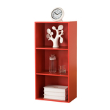 好事达外贸正品欧式时尚红色三层木质简易组合小书柜客厅储物柜子