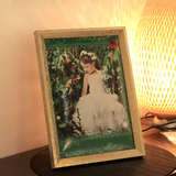 12寸影楼定做皮雕儿童婚纱水晶照片宜家挂墙创意组合相框摆台包邮