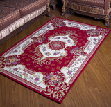 棉丝毯现代简约欧式中式欧美田园地毯家用卧室客厅茶几地垫可机洗