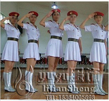 军旅舞蹈服演出服装军鼓服军装女款迷彩裙女兵服装舞台装广场舞