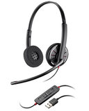 美国Plantronics/缤特力 C320双耳话务耳机USB解码游戏耳麦网聊