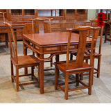 红木家具非洲花梨木餐桌实木明式餐桌正方形方桌椅棋牌桌八仙桌子