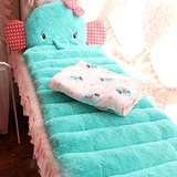 可爱宝宝卡通窗台坐垫抱枕被空调毯毛绒地垫 布艺飘窗儿童沙发毯