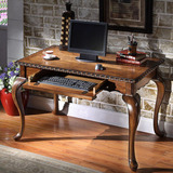 美式实木书桌 简约美式小书桌 电脑桌实木办公桌欧式电脑桌写字台