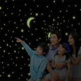 夜光墙贴 星光月夜墙贴 798个星星 发光月亮夜光贴 儿童房
