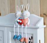 创意可爱兔子吊脚娃娃 情人节结婚礼物 工艺品摆件 婚房艺术品