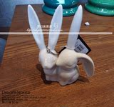 可立特 家居饰品DA2618 新款田园陶瓷小兔造型戒指架摆件  包邮