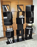 B&B极简隔断书柜 现代简约书架旋转书架 黑橡木组合书柜置物架
